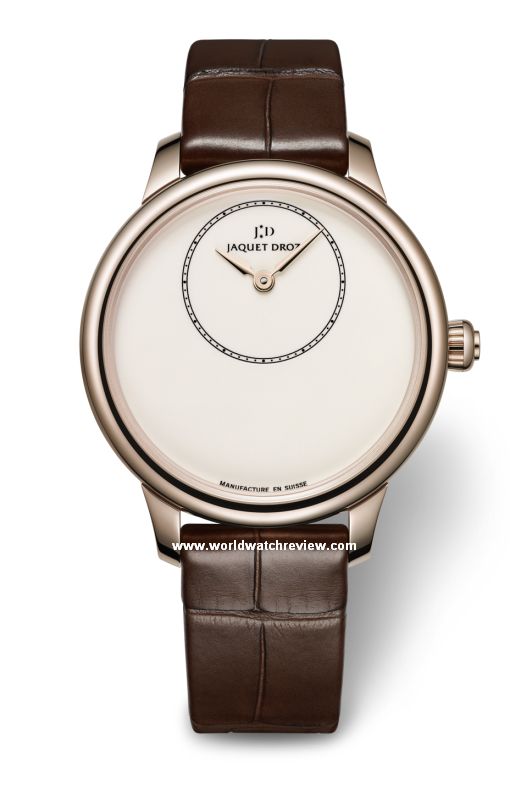 Jaquet Droz Petite Heure Minute Ivory Enamel (J005003200) in red gold