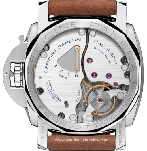 Panerai Luminor Marina 1950, transparent case back