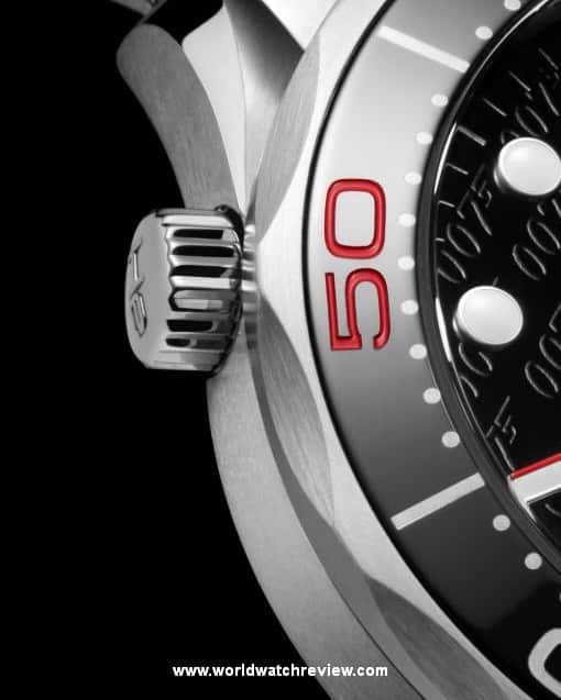 Omega Seamaster James Bond 50th Anniversary (helium escape valve, detail)