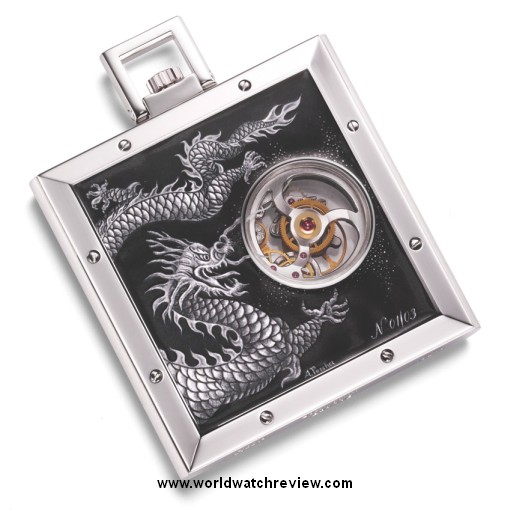 Piaget Altiplano Tourbillon Dragon in white gold (solid case back)