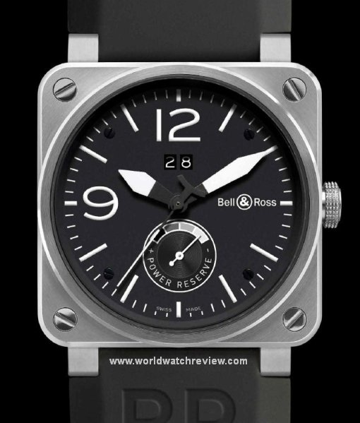 Bell & Ross BR03-90 Grande Date & Reserve de Marche in steel