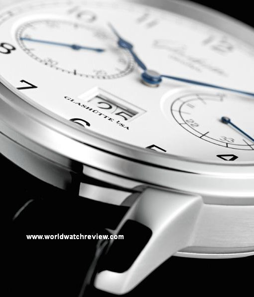 Glashutte Original Senator Observer (silver dial, detail)