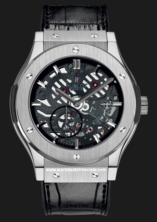 Hublot Classic Fusion Extra-Thin Skeleton Titanium (front view)