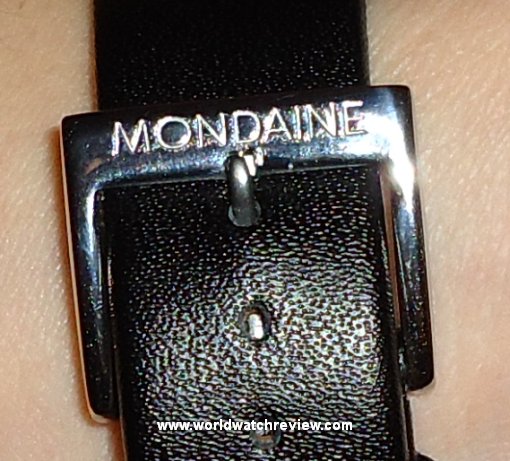 Mondaine Classic Big Date Ladies (Ref. A669.30008.11SBO) wrist shot, steel pin buckle