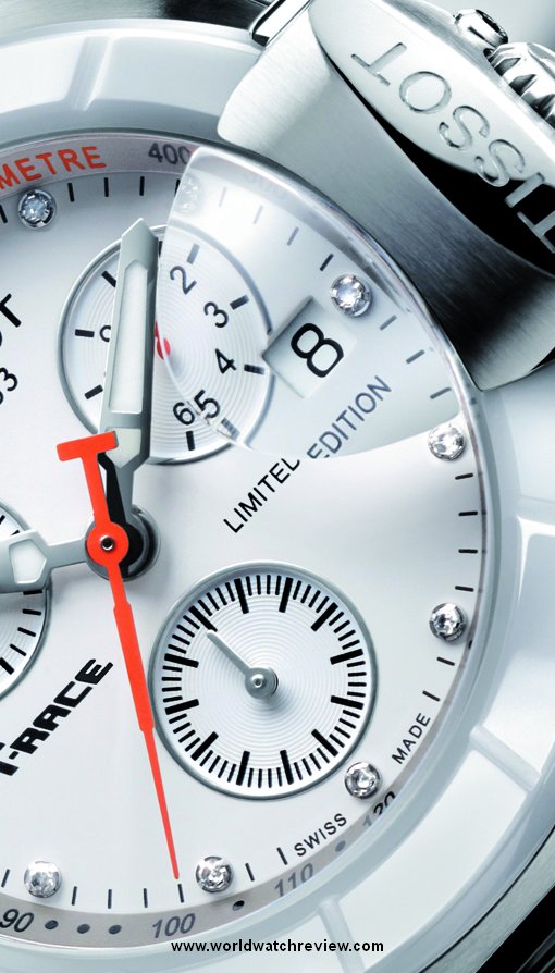 Tissot T-Race Danica Patrick Edition 2012 (dial, detail)