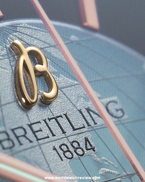 Breitling Transocean Chronograph Unitime World Time (black dial, fragment, logo)
