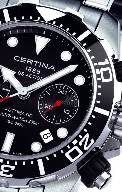 Certina DS Action Diver 200M (dial, detail)