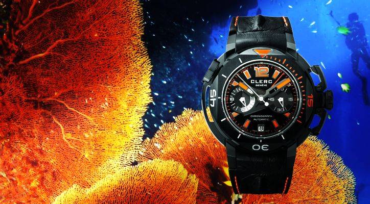 Clerc Hydroscaph Limited Edition Central Chronograph (ref. CHY-554) in Black DLC