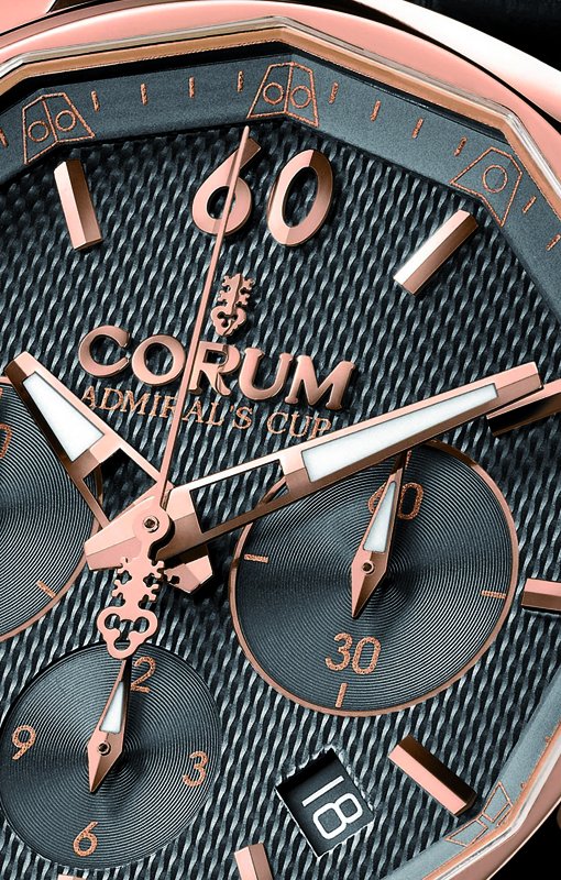Corum Admiral's Cup Legend 42 Chrono (black dial with barleycorn guilloche)