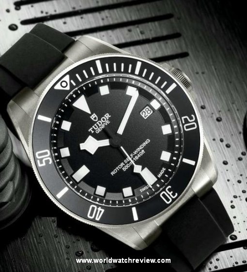Tudor Pelagos Diver Titanium 500M Automatic wrist watch (rubber strap)