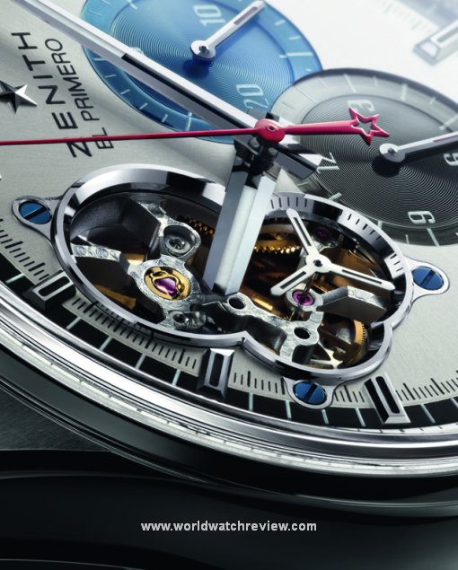 Zenith El Primero Chronomaster 1969 Open-Heart Automatic Chronograph (Ref. 27.03.0138.940, dial, detail)