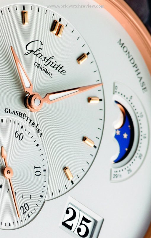 2012 Glashutte Original PanoMaticLunar (dial, detail)