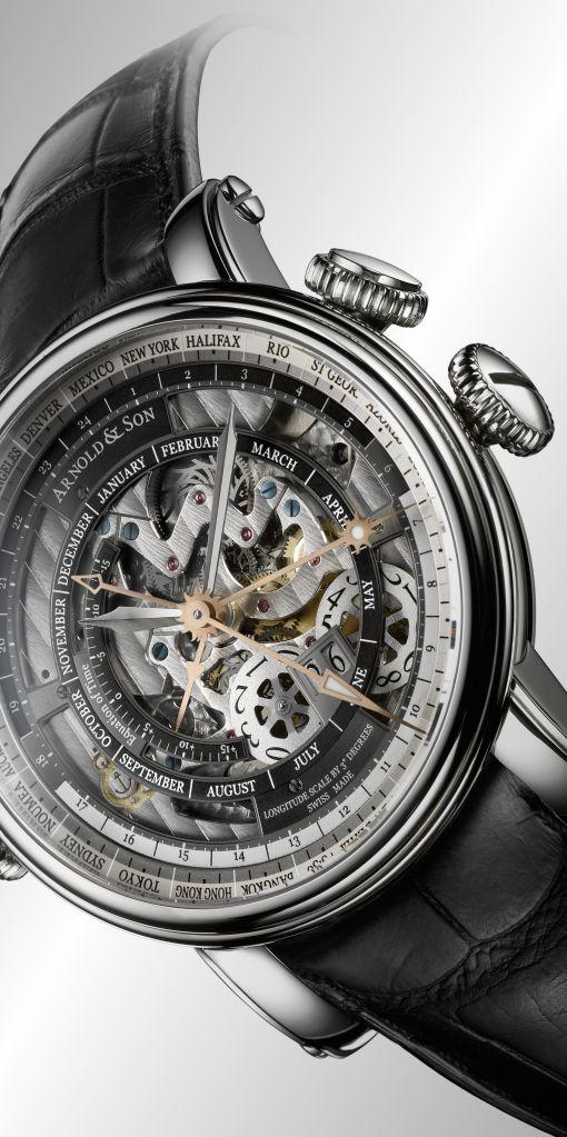 Arnold & Son Hornet World Time Skeleton Automatic (open-worked dial)