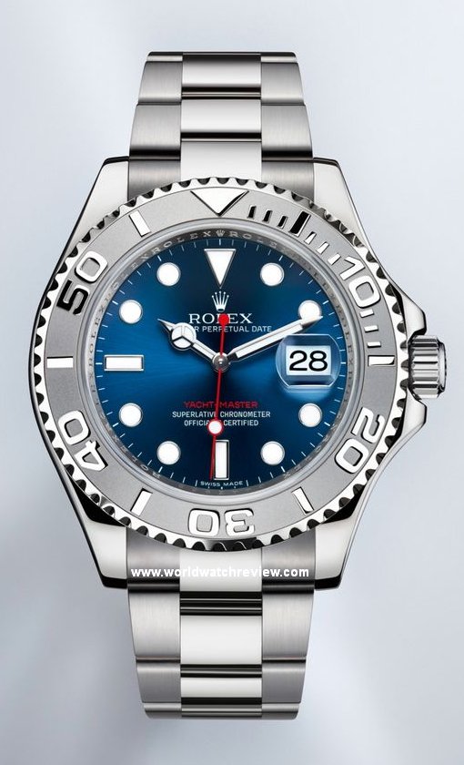 Rolex Oyster Perpetual Yacht-Master Blue Dial (front view)
