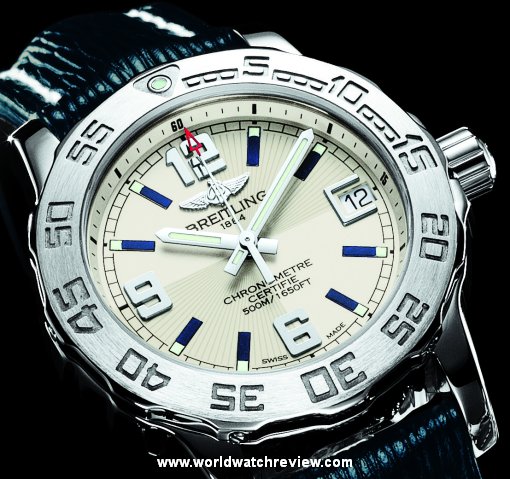 Breitling Colt 33 Sahara Leather (silver and blue dial)