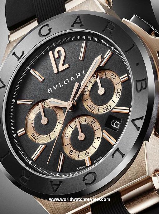 Bvlgari Diagono Ceramic Chronograph (dial and bezel)