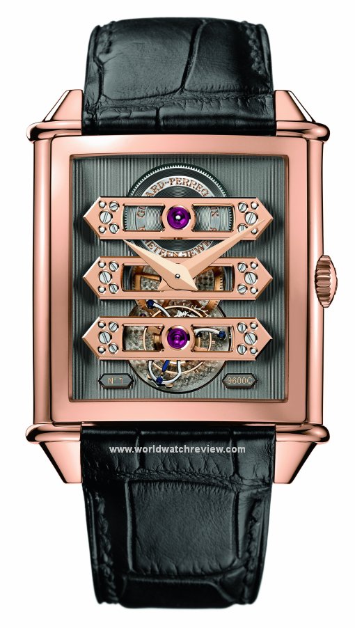 Girard-Perregaux Vintage 1945 Tourbillon Three Gold Bridges (front view)