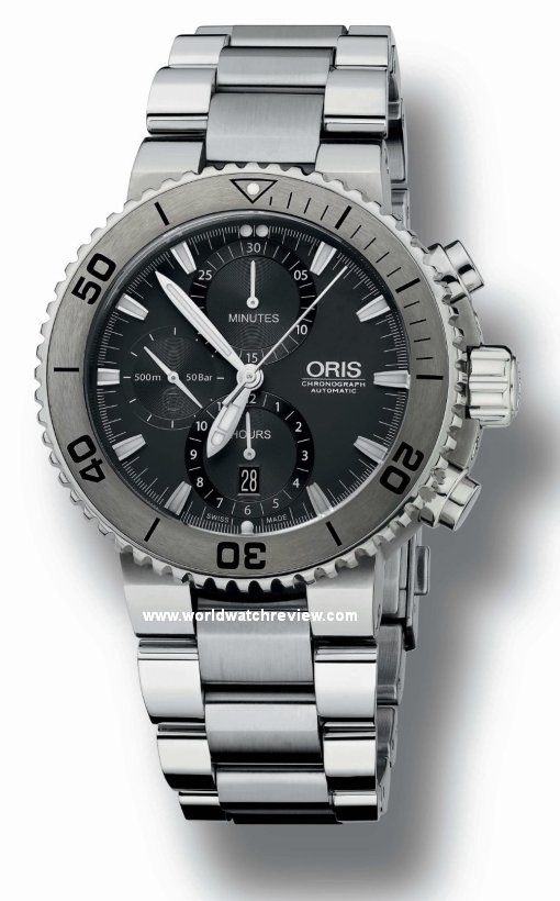 Oris Aquis Titan Chronograph (674 7655 7253, front view)