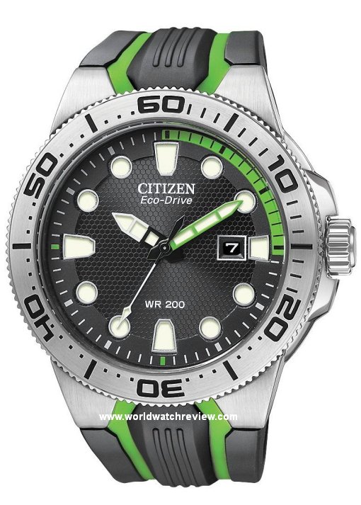 Citizen Scuba Fin Eco Drive (BN0090-01E in grey and green)