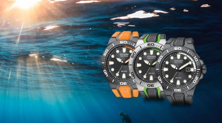 Citizen Scuba Fin Eco Drive 200M Quartz diving wristwatch