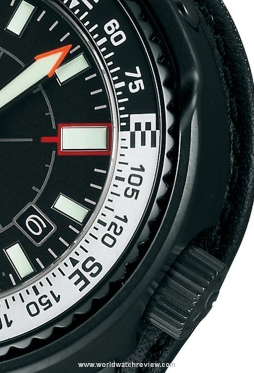 Seiko Land Golgo 13 Limited Edition (Ref. SBDC021 compass scale, detailed view)