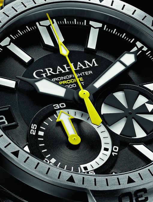 Graham Chronofighter Prodive Professional 600M (dial, fragment)