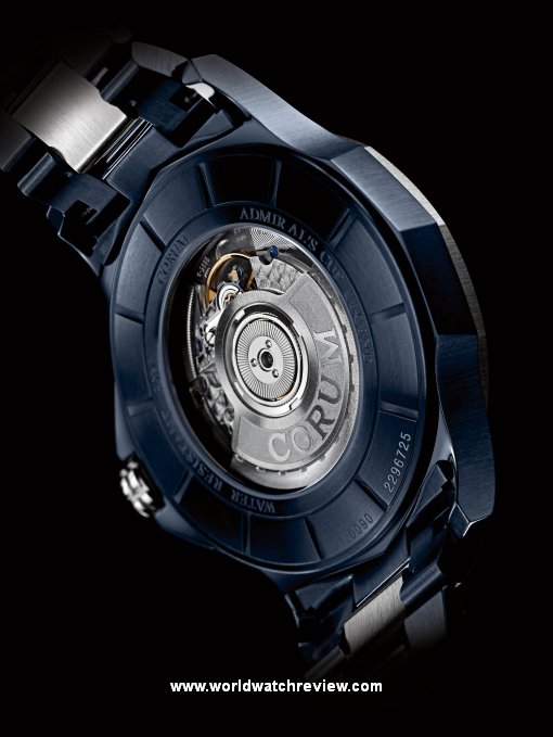 Corum Admiral's Cup Legend 42 Gunmetal (sapphire case back)