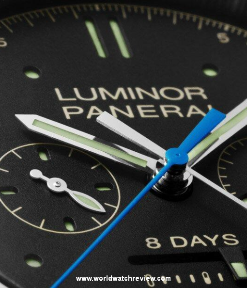 Panerai Luminor 1950 Rattrapante 8 Days Titanium (dial fragment)