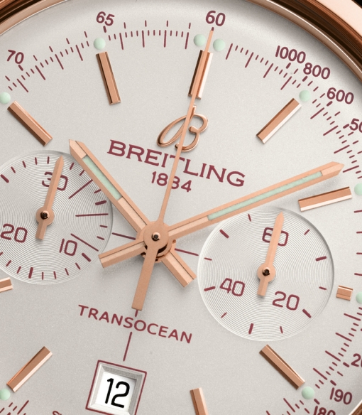 Breitling Transocean Chronograph 38 in red gold (dial)