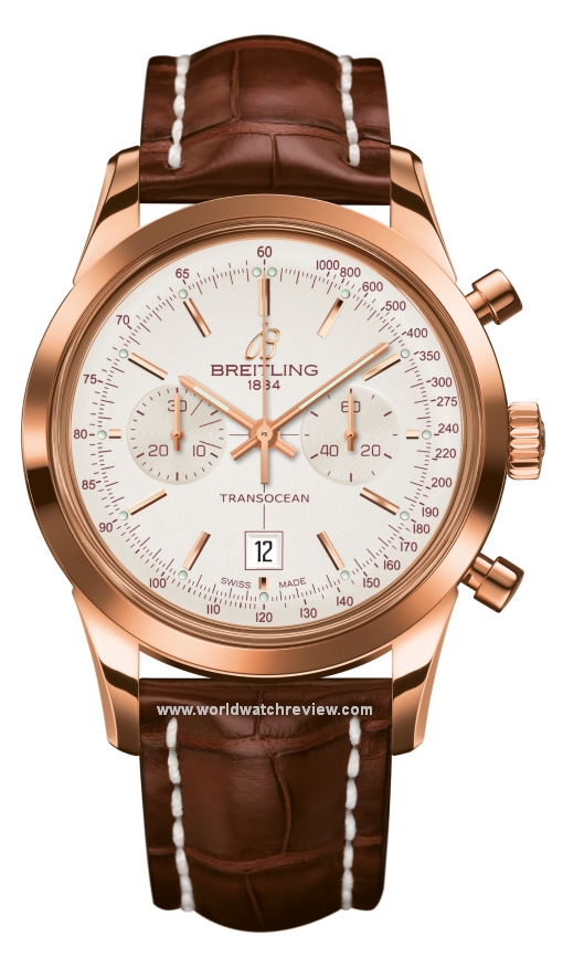 Breitling Transocean Chronograph 38 Automatic in red gold