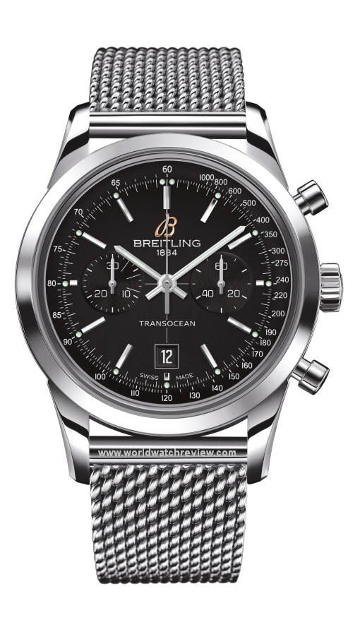 Breitling Transocean Chronograph 38 Automatic in stainless steel