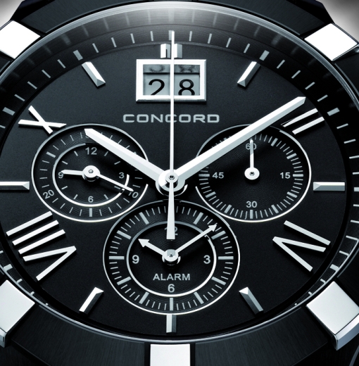 Concord Saratoga Alarm Chronograph (black dial)