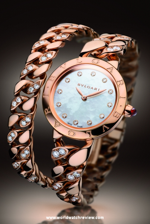 bvlgari rose gold ladies watch