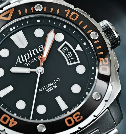 2013 Alpina Extreme Diver 300M (AL-525LBO4V26B, dial fragment)