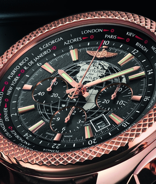 Breitling for Bentley B05 Unitime Chronograph (rose gold, Royal Ebony dial, fragment)