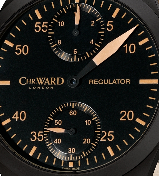 Chr. Ward C8 Regulator (black PVD, dial fragment)