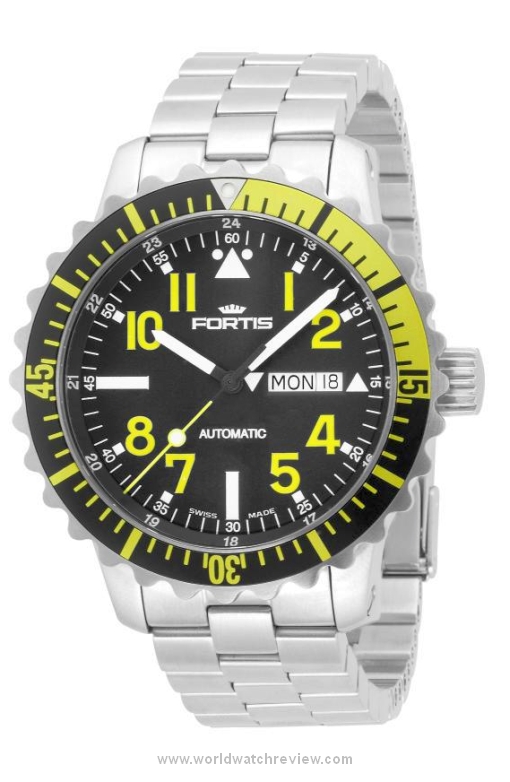 Fortis B42 Marinemaster Yellow Day/Date 670.24.14