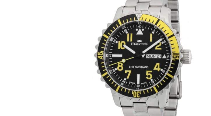 Fortis B42 Marinemaster Yellow Day/Date (Ref. 670.24.14) Automatic watch