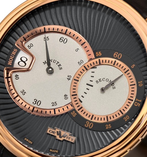 DeWitt Classic Jumping Hour in Rose Gold (CLA.HSA.005, anthracite dial)