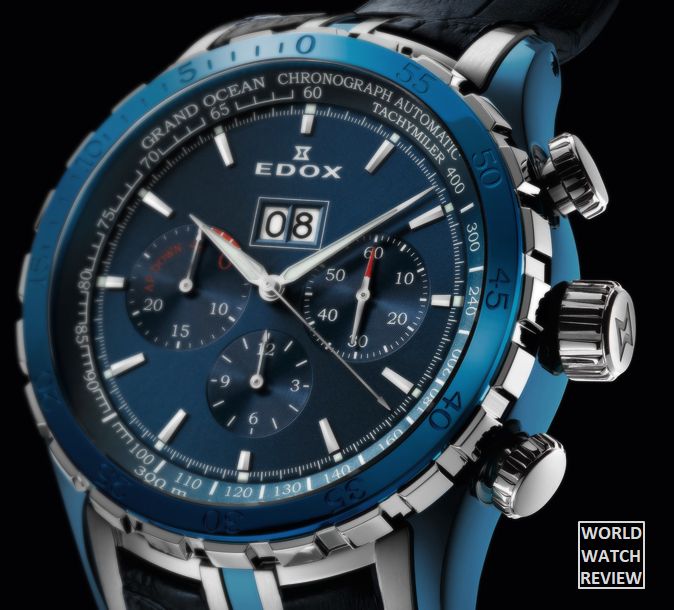 Edox Grand Ocean Extreme Sailing Series (blue dial, fragment)