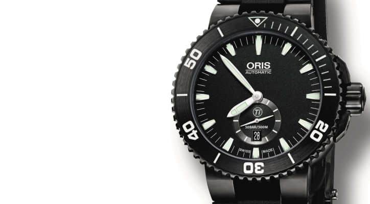 Oris Aquis Small Seconds DLC Automatic Diver watch