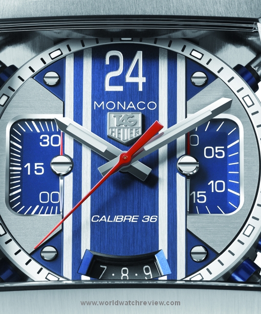 Tag Heuer Monaco Twenty Four Calibre 36 Chronograph (Ref. CAL51111.FC6299, blue dial)