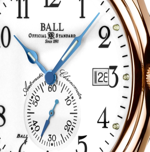 Ball Trainmaster Standard Time Automatic (white enamel dial)
