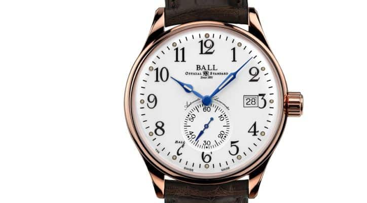 Ball Watch Trainmaster Standard Time Automatic (Ref. NM3888D-PG-LCJ-WH) watch