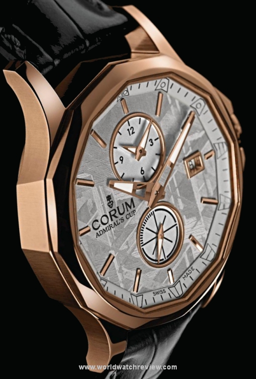 Corum Admiral's Cup Legend 42 Meteorite Dual Time in Rose Gold