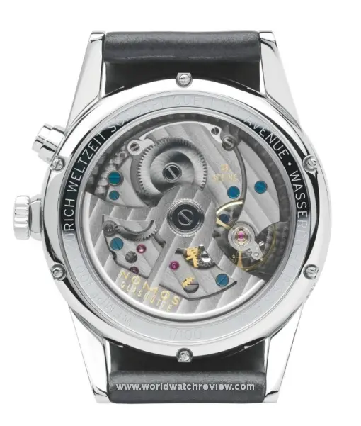 Nomos for Wempe Weltzeit 5th Avenue (sapphire case back)