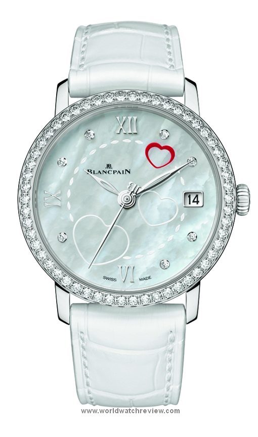 Blancpain Saint Valentin 2014 (Ref. 6604-4654-55B, front, mother-of-pearl dial)