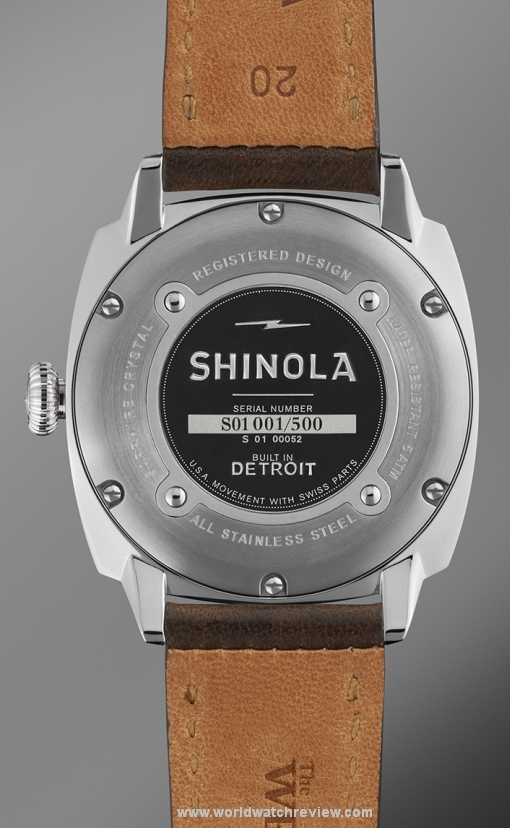 Shinola Wright Brothers Limited Edition (Ref. S0100052, case back)