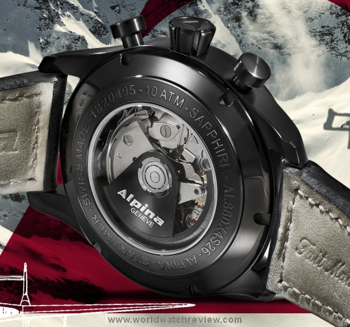 Alpina Startimer Pilot Black Star Automatic Chronograph (AL-860GB4FBS6, transaprent case back)