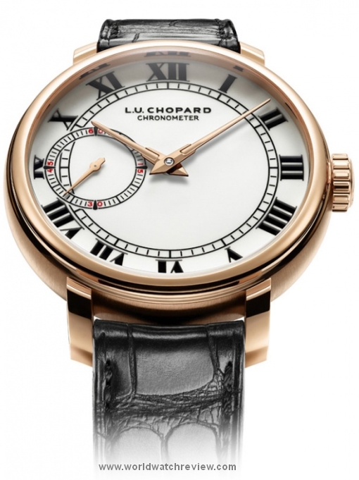 Chopard L.U.C 1963 Chronometer in 18-karat rose gold (front view)